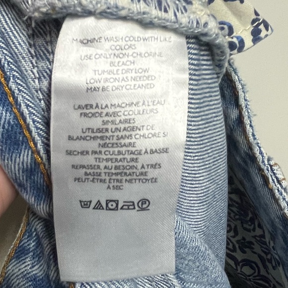 NEW Anthropologie Pilcro Maxi Denim Skirt Madi Front Slit Denim Skirt 6 Petite - Picture 5 of 9